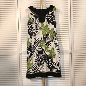 AGB Floral V-Neck Sleeveless Pockets Pleated A-Line Midi Dress 10